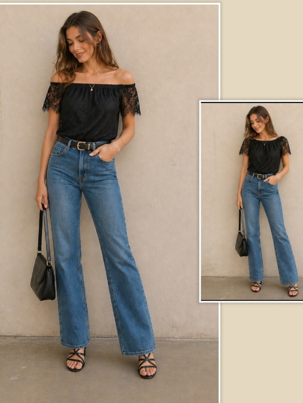 NEW Off the shoulder Lace Top, White House Black Market